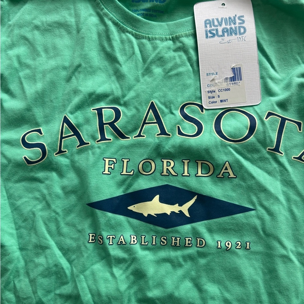 NWT Size Small Sea Green Sarasota Florida T-Shirt - Picture 2 of 5